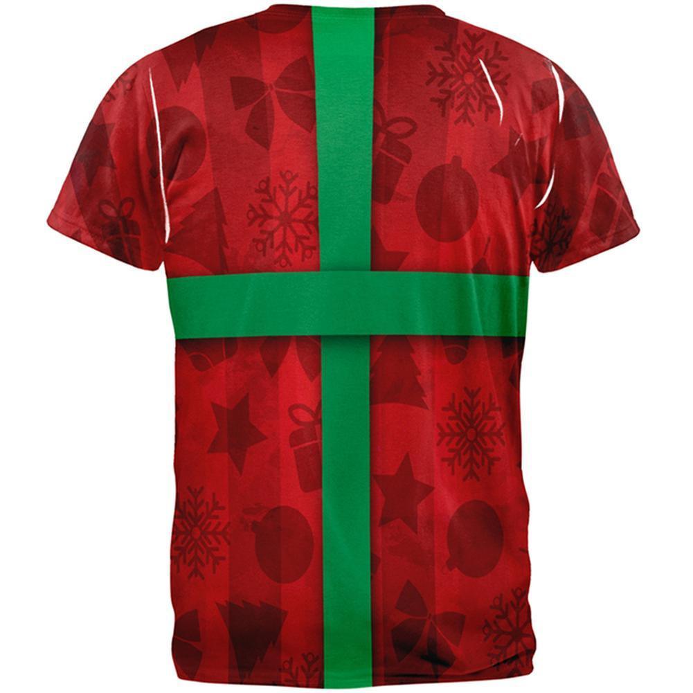 Red Christmas Present Costume All Over Adult T-Shirt