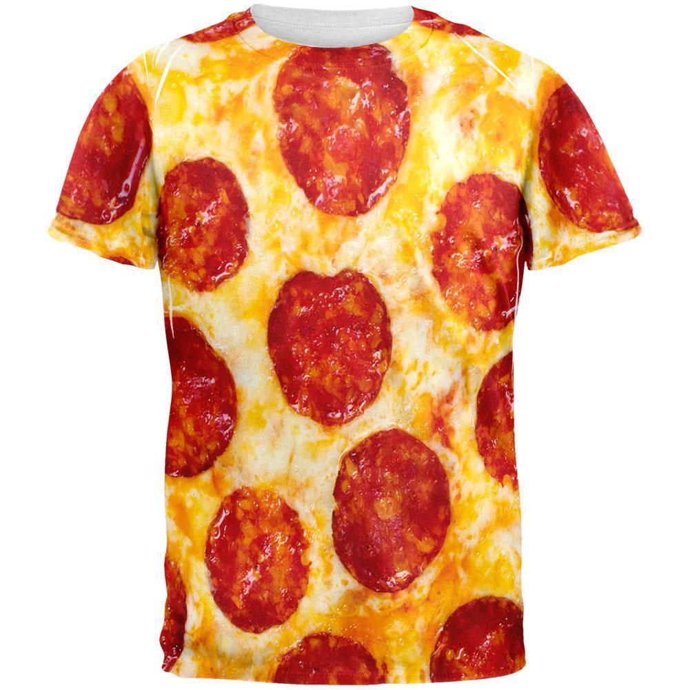 Pepperoni Pizza Costume All Over Adult T-Shirt