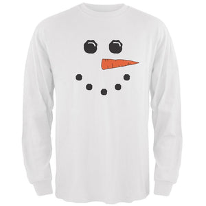 Snowman White Adult Long Sleeve T-Shirt